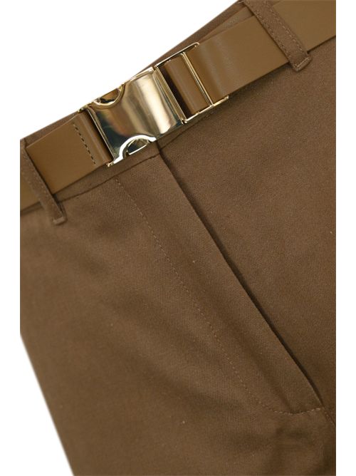 Pantalone Murge in cotone e lino Avana MAX MARA STUDIO | 2516131141600005